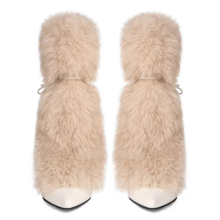 Stilettos Thin Fluffy Furry Heel Boots