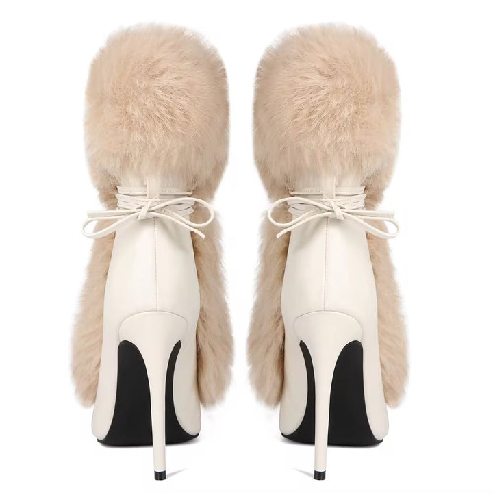 Stilettos Thin Fluffy Furry Heel Boots