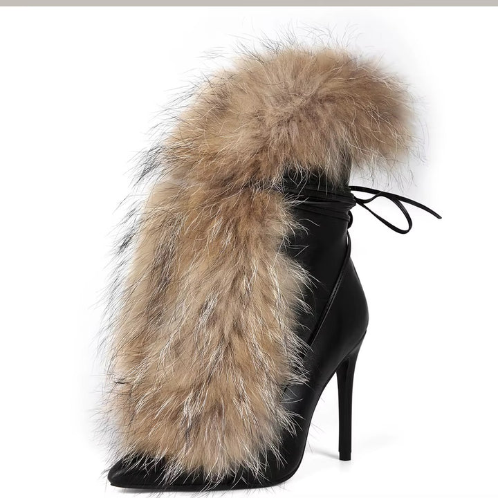 Stilettos Thin Heel Furry Boots