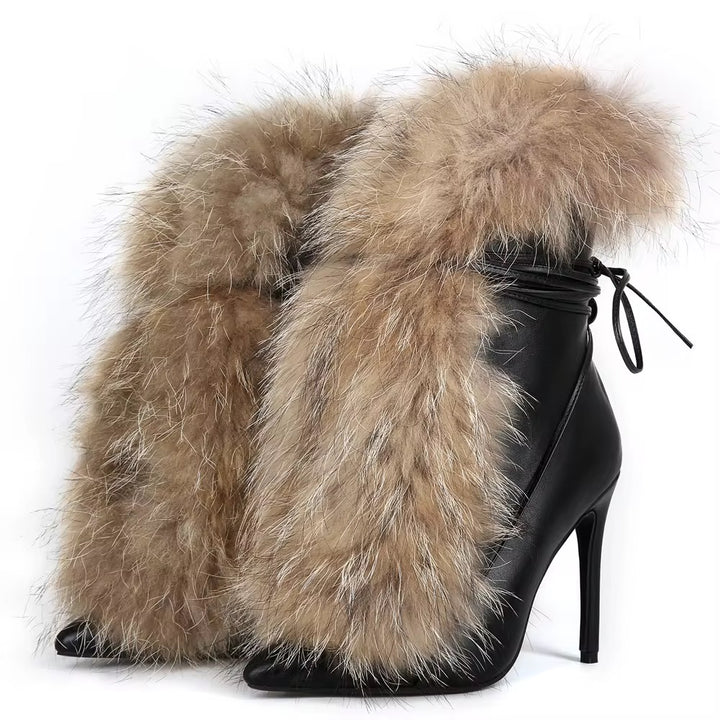 Stilettos Thin Heel Furry Boots