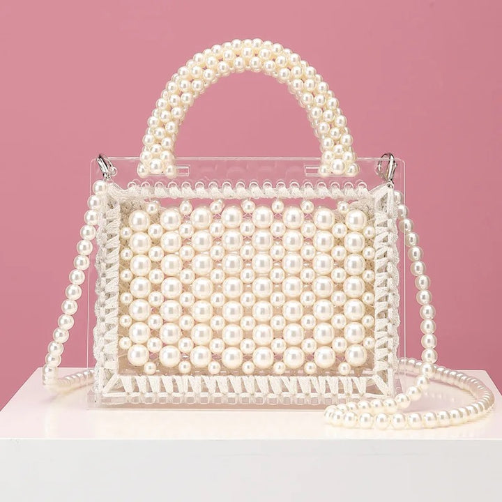 Pearl Acrylic Single Shoulder Across Evening Handbags
