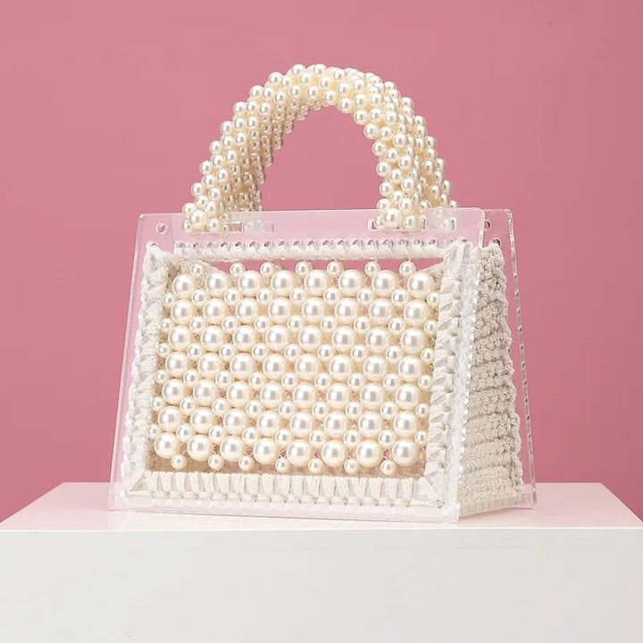 Pearl Acrylic Single Shoulder Across Evening Handbags