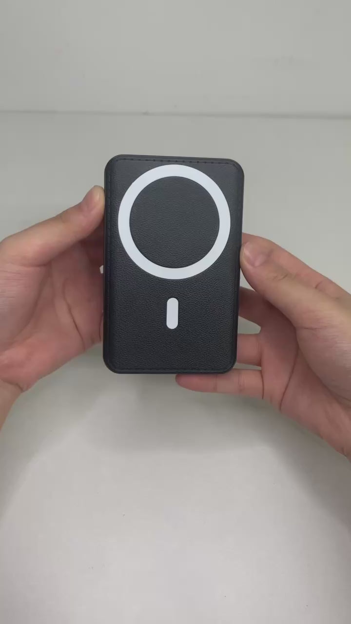 Magnetic Leatherette Wireless iPhone Charger