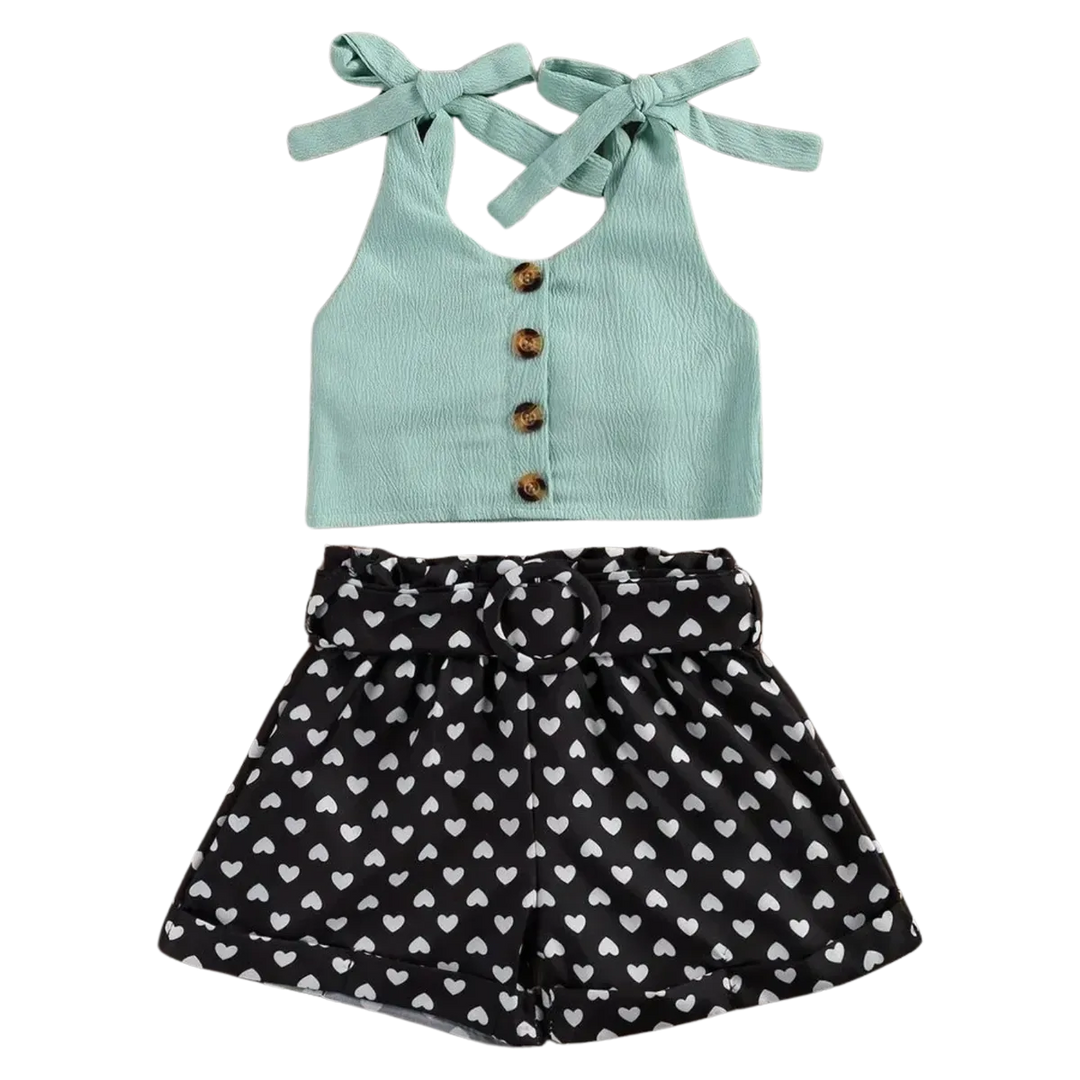 Girls Halter Top + Short Set