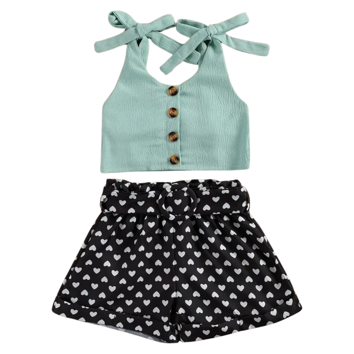 Girls Halter Top + Short Set
