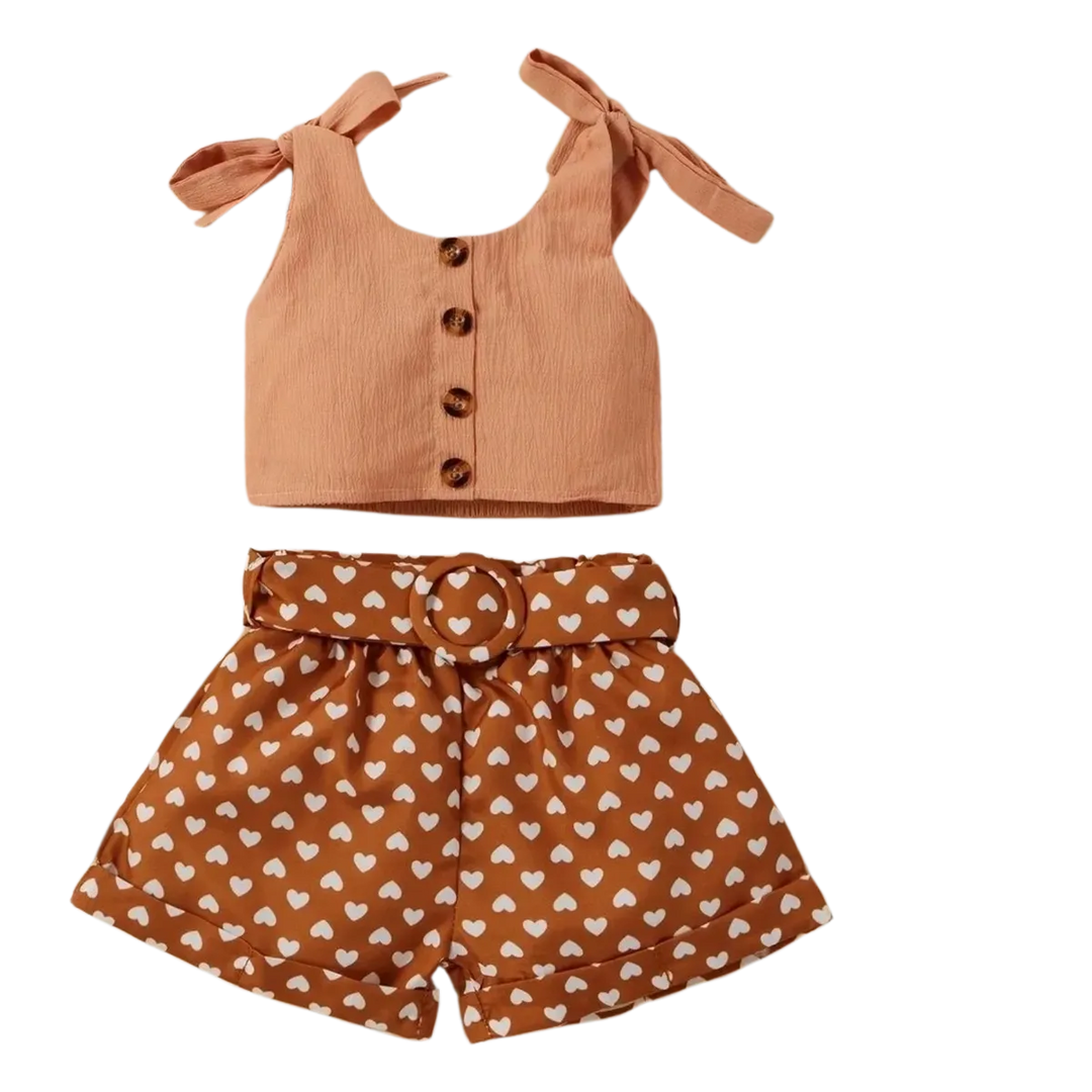 Girls Halter Top + Short Set