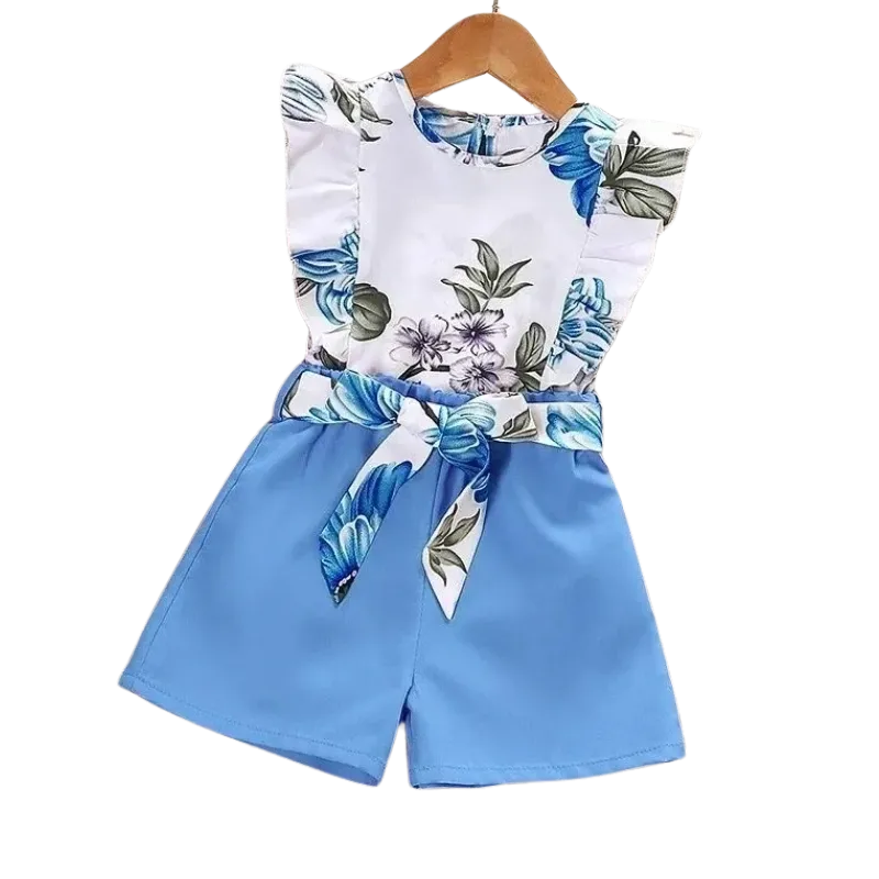 Floral Summer Clothes Set for Baby Girls