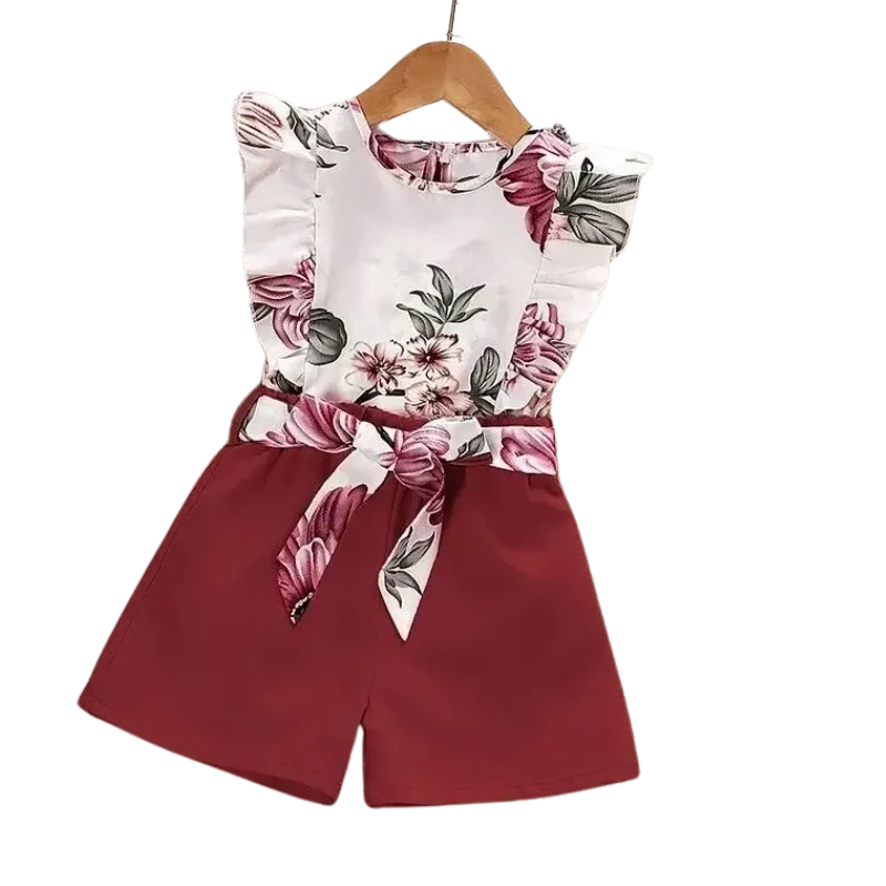 Floral Summer Clothes Set for Baby Girls