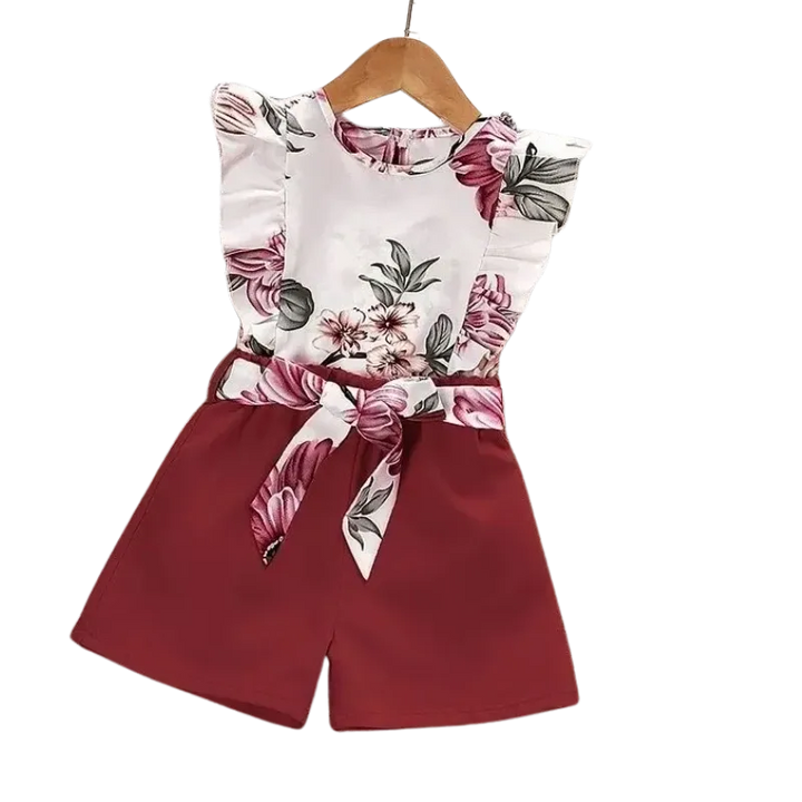 Floral Summer Clothes Set for Baby Girls