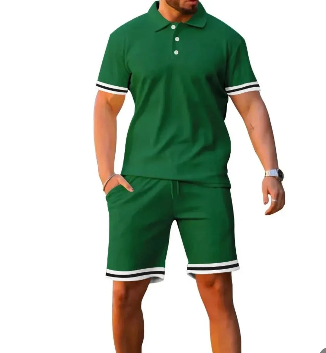 Polo T-Shirt and Shorts Set for Men