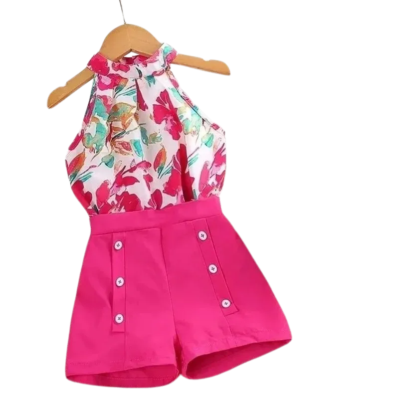 Floral Summer Clothes Set for Baby Girls