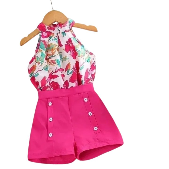 Floral Summer Clothes Set for Baby Girls