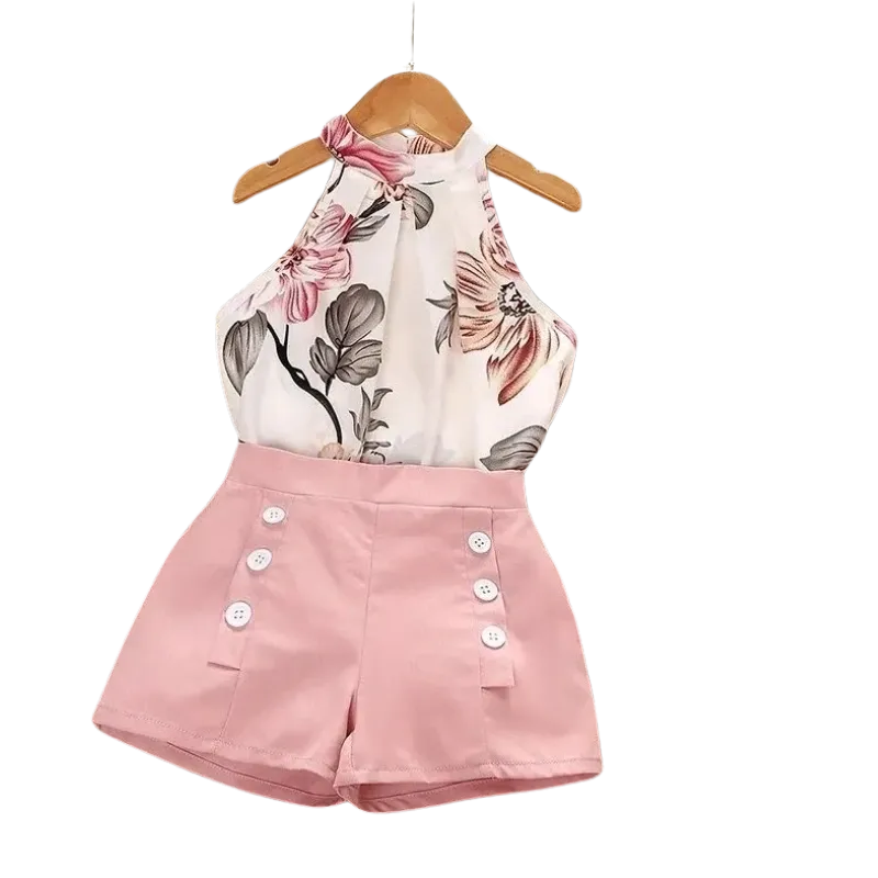 Floral Summer Clothes Set for Baby Girls