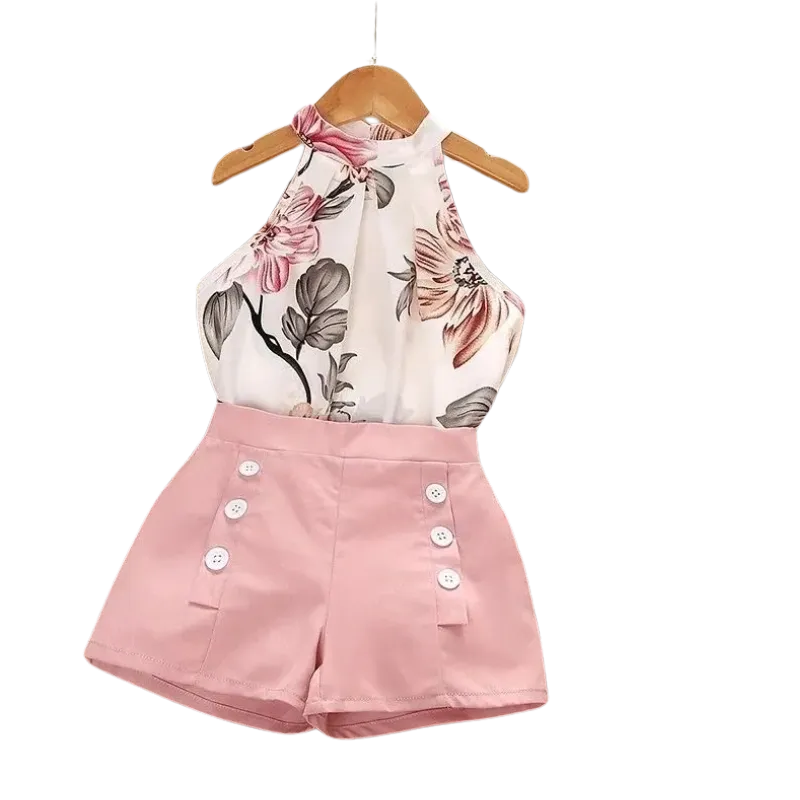 Floral Summer Clothes Set for Baby Girls