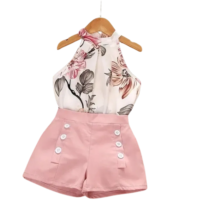Floral Summer Clothes Set for Baby Girls