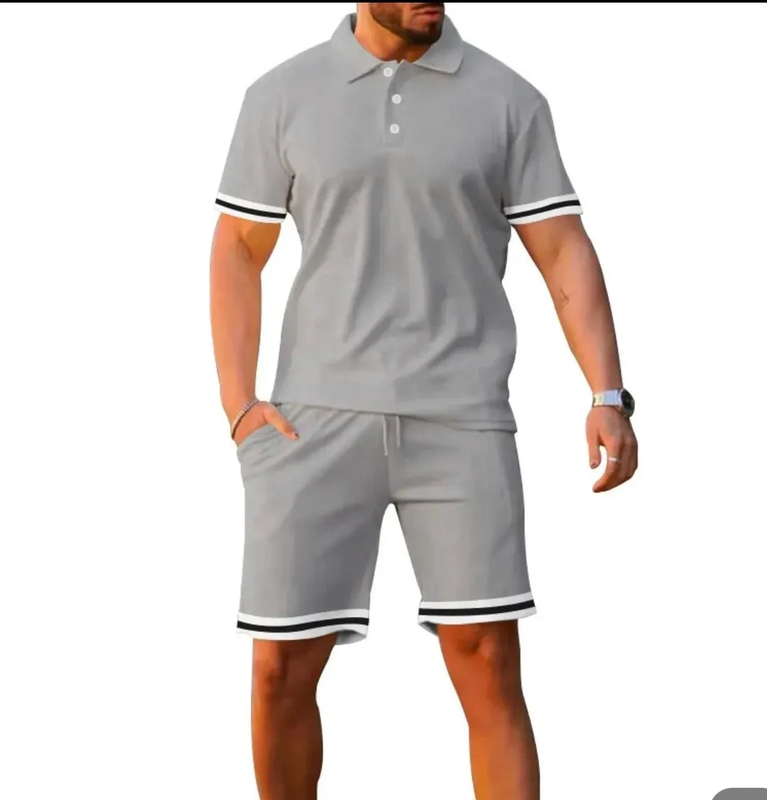 Polo T-Shirt and Shorts Set for Men