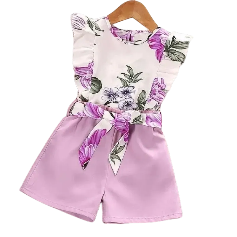 Floral Summer Clothes Set for Baby Girls