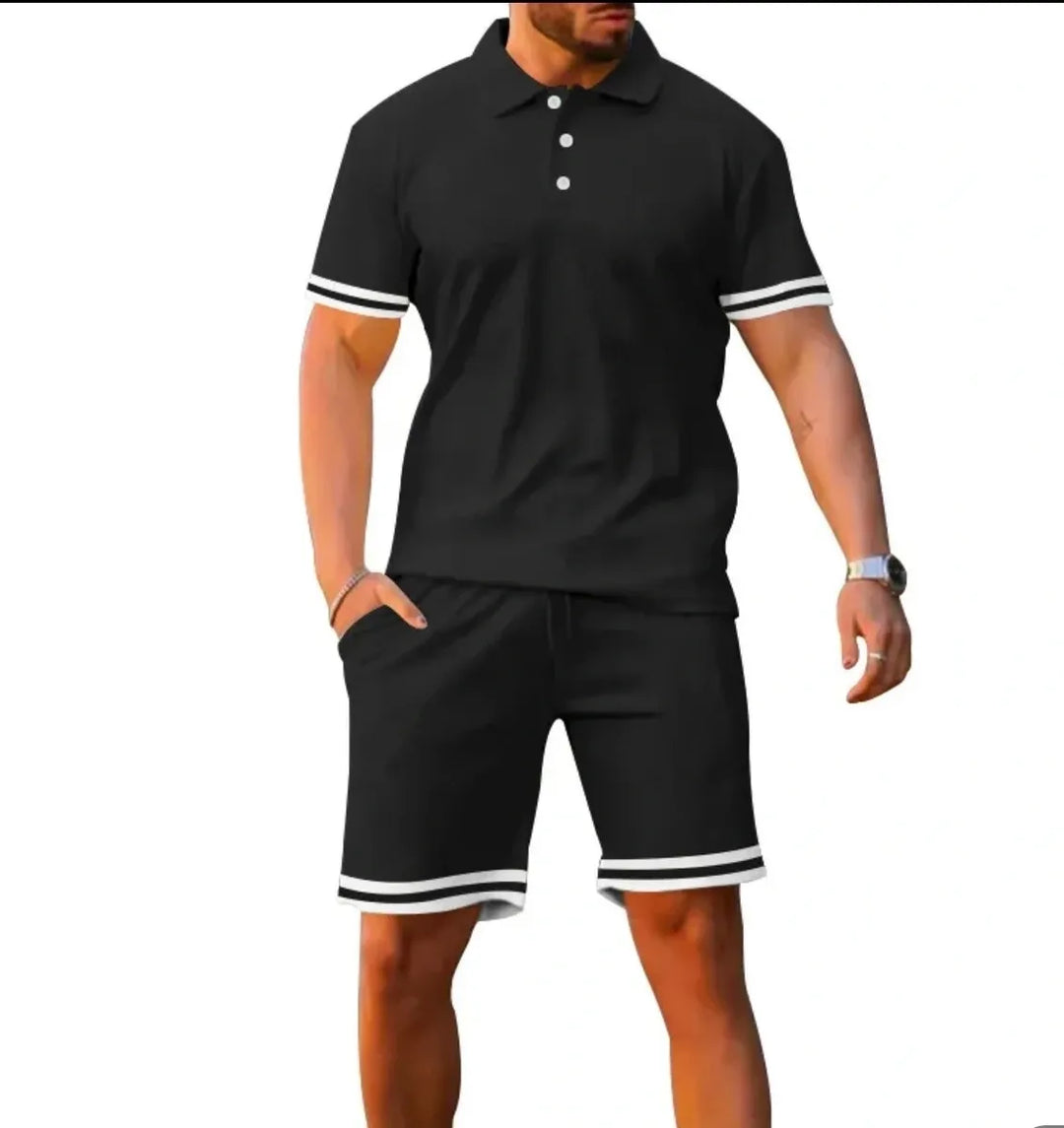 Polo T-Shirt and Shorts Set for Men