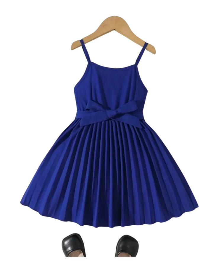 Sleeveless Dress with Bow for Baby Girls
