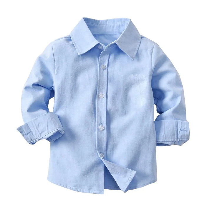 Boys Shirt & Denim Pants Set with Bow Tie & Suspenders