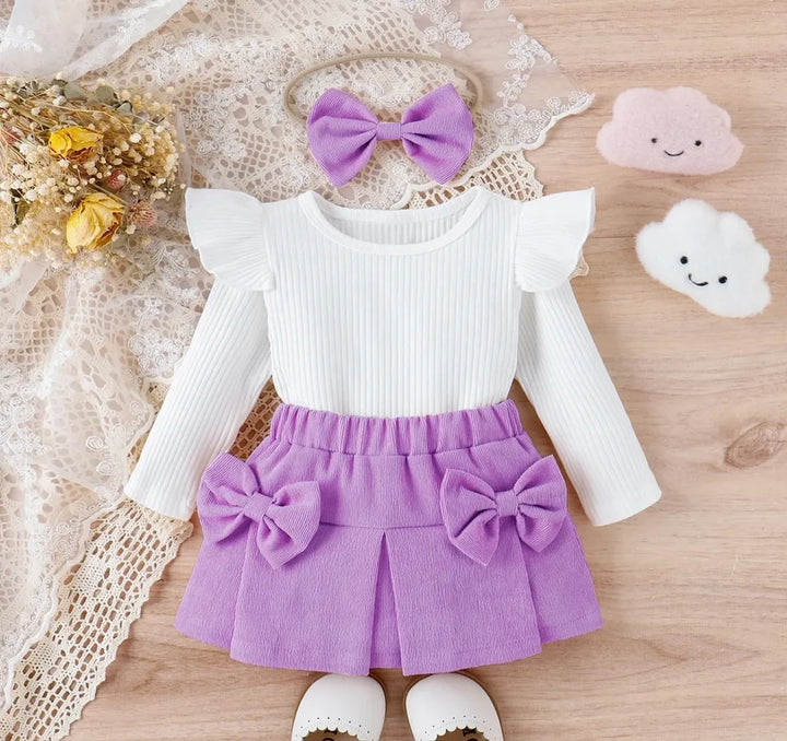 Corduroy Sweater & Skirt Set for Girls