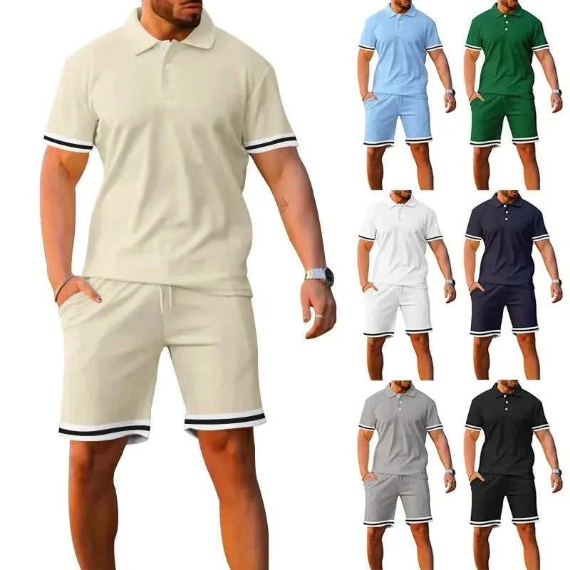 Polo T-Shirt and Shorts Set for Men
