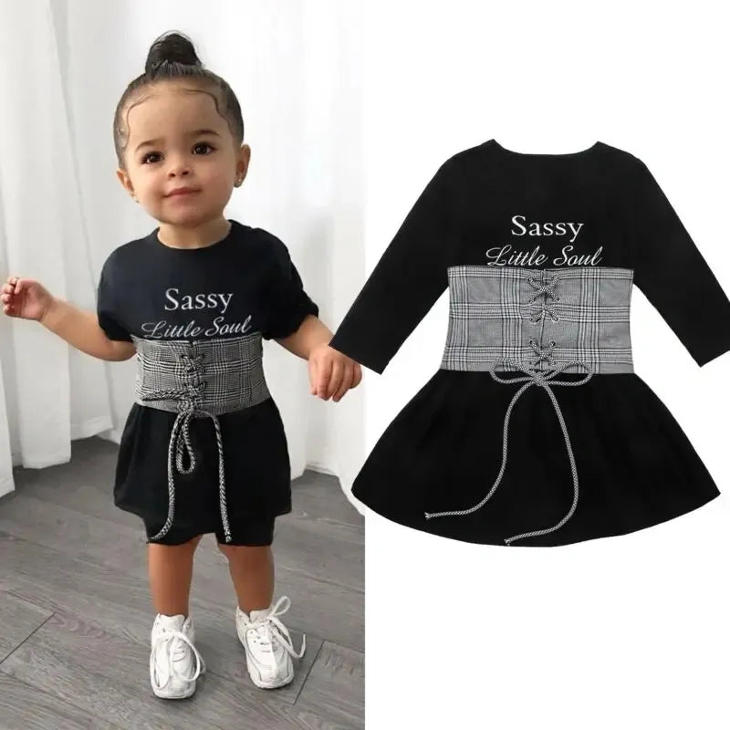 Baby Girls A-Line Dress + Belt